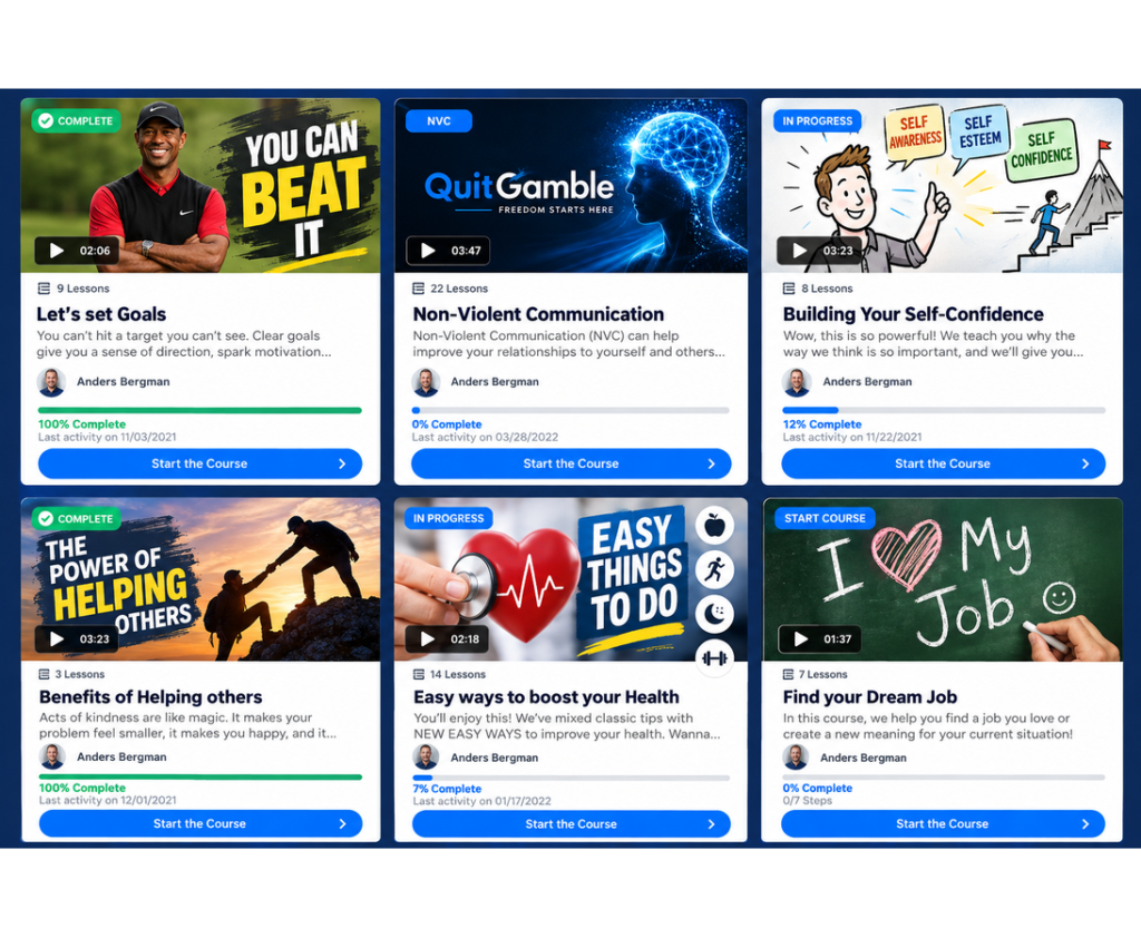 Online courses on how to stop gambling addiction